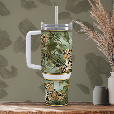 Golden Jungle Leo Tumbler – 40oz Wild & Fresh